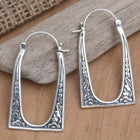 Vintage Boho Design U-Shape Floral Earrings