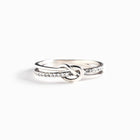 Timeless Bond Silver Knot Ring for Mother & Daughter