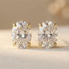 Simple Shiny Oval Stud Earrings