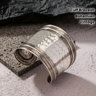 Vintage Boho Hammered Silver Plated Wide Cuff Bracelet