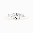 Forever Linked Mother Daughter Interlocking Pavé Ring