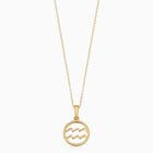 Zodiac sign necklace | White Gold