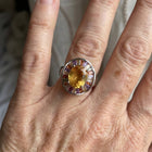 Romantic Oval Champagne Coloured Zircon Stones Ring