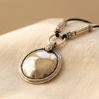 Necklace European American Disc Silvery Alloy