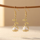Flower Dangle Vintage Rose Gold Earrings