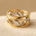 Vintage Gold-Tone Finish & Zirconia ring
