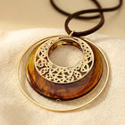 Vintage Boho Style 14k Golden Pendant