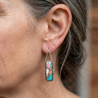 Creative Bohemian Imitation Turquoise Pattern Retro Jewelry Earrings