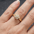 Simple Flower Zirconia Ring