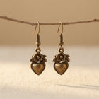 Vintage Heart Flowers Earrings