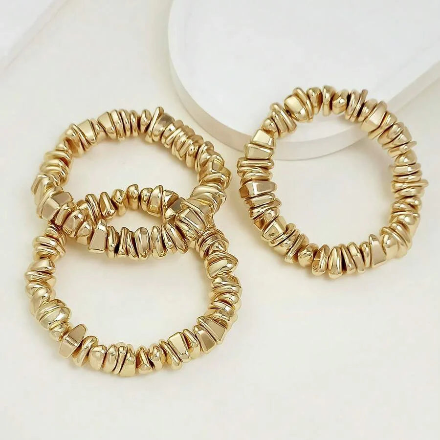 Bohemian Retro Geometric Thick Acrylic Beaded Bracelet