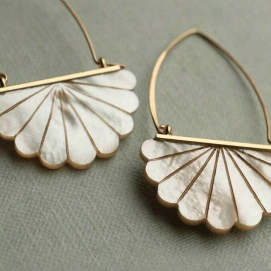 Vintage Boho Style Faux Pearl Decor Artistic Bridal Earrings