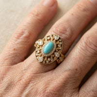 Turquoise Zirconia Ring
