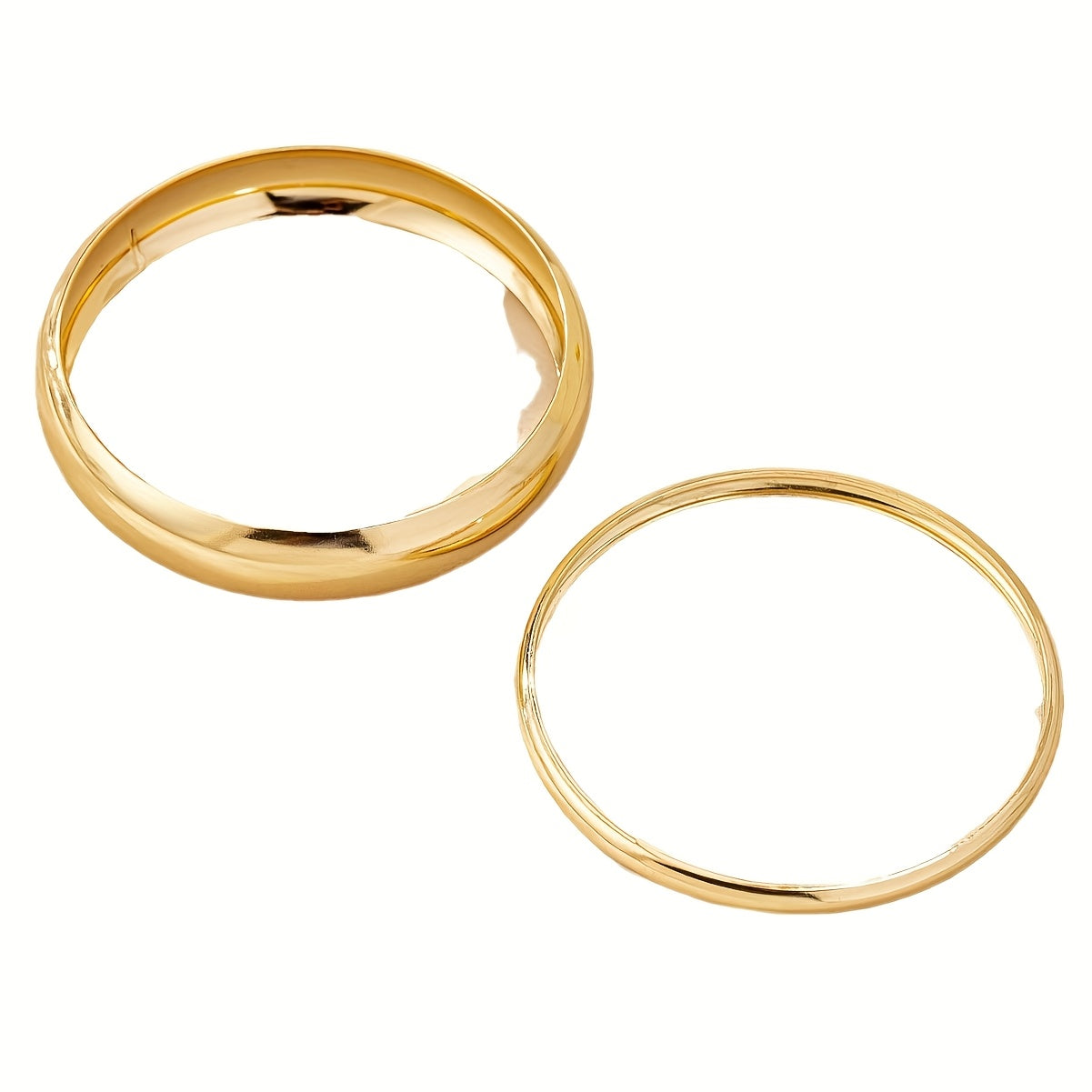 Classic Minimalist Style Polished Bangle Bracelet