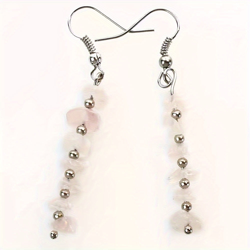 Boho Colorful Natural Gemstone Drop Earrings