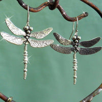 Elegant Vintage Dragonfly Drop Earrings