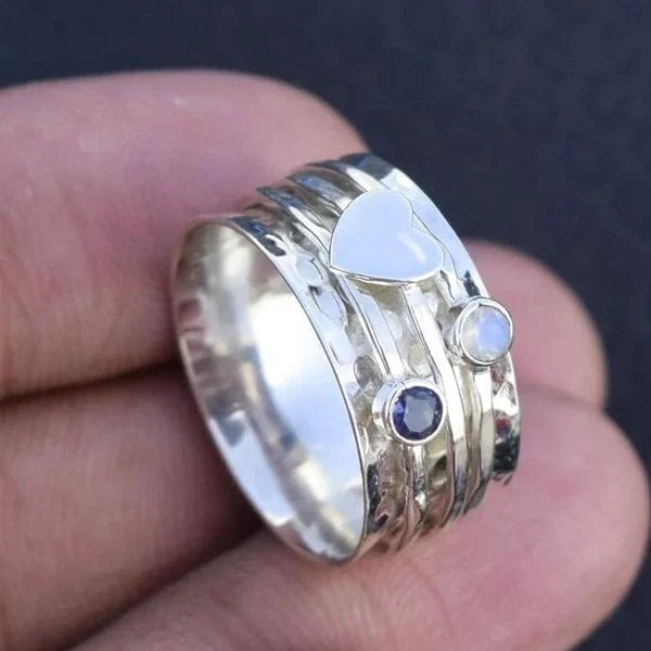 Handcrafted Heart Spinner Ring