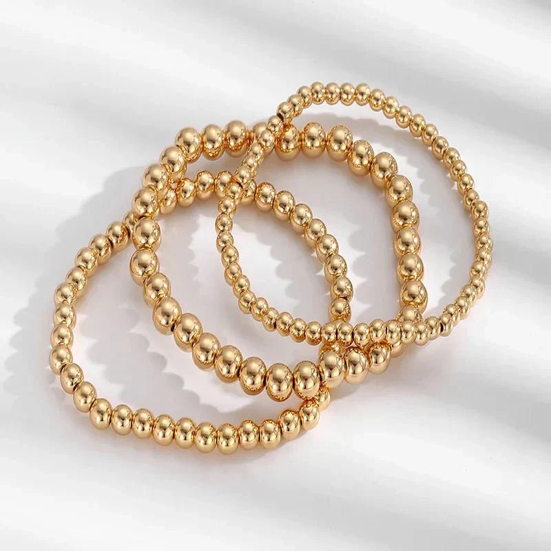 7pcs Gold Beaded Bracelet Stack