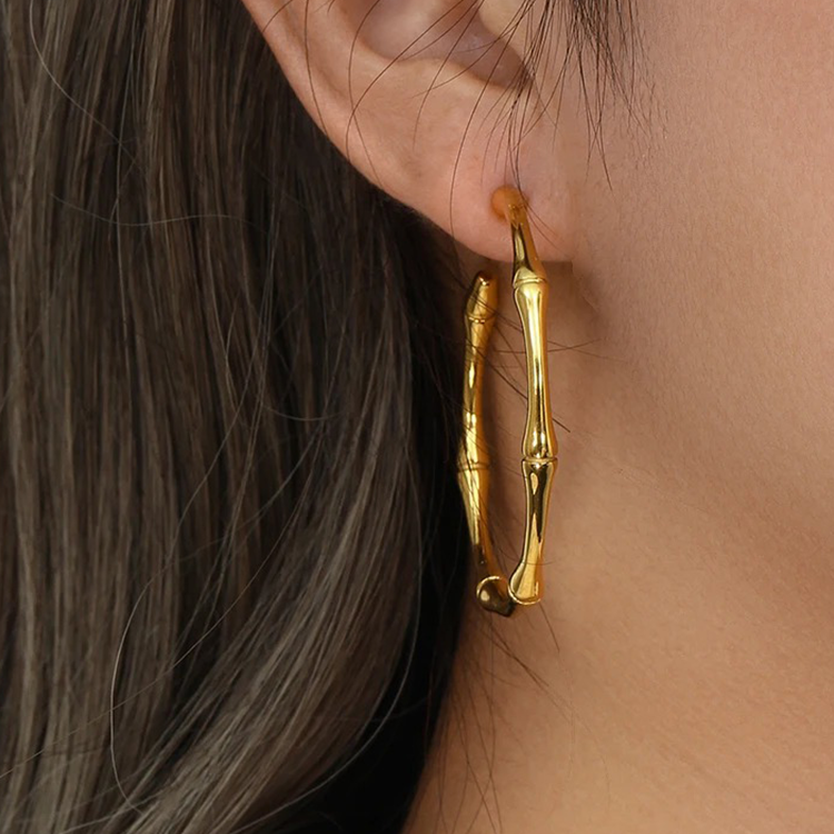 Alice Bamboo Earrings Gold