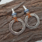 Vintage Bohemian Silver Plated Circle Earrings