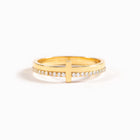 Faith-Inspired Christian Golden Cross Pavé Ring
