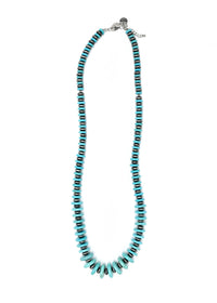 Elegant Vintage Boho Turquoise Disc Bead Necklace
