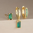 Cubic Zirconia Emerald Green | Gold