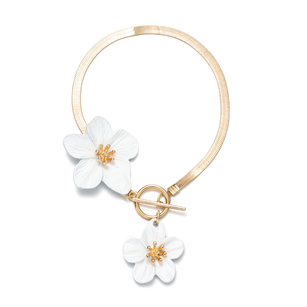 Elegant White Blossom Bracelet