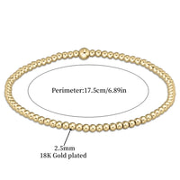 Chic 18K Gold Turquoise Beaded Bracelet