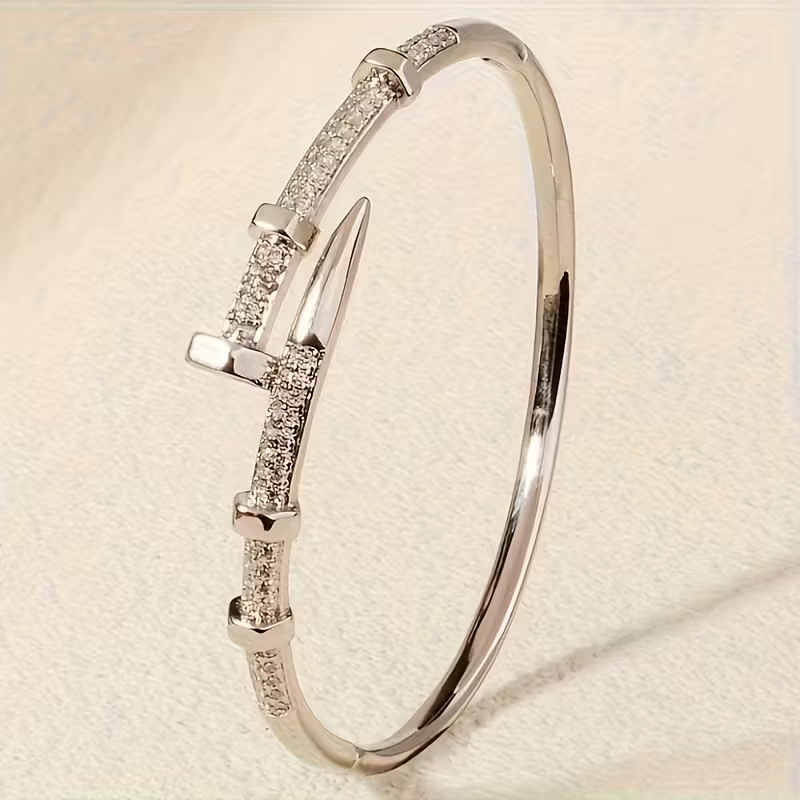 Adjustable Open Spark Gold Bracelet