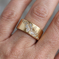 Vintage Emerald Ring Gold Band