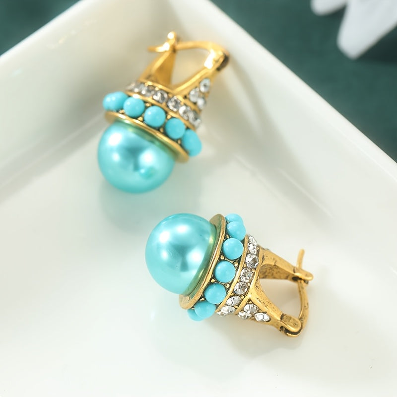 Bohemian Crown Hoop Gold Plated Earrings
