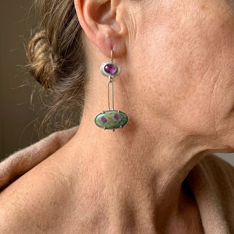 Bohemian Irregular Geometric Enamel Colourful Earrings