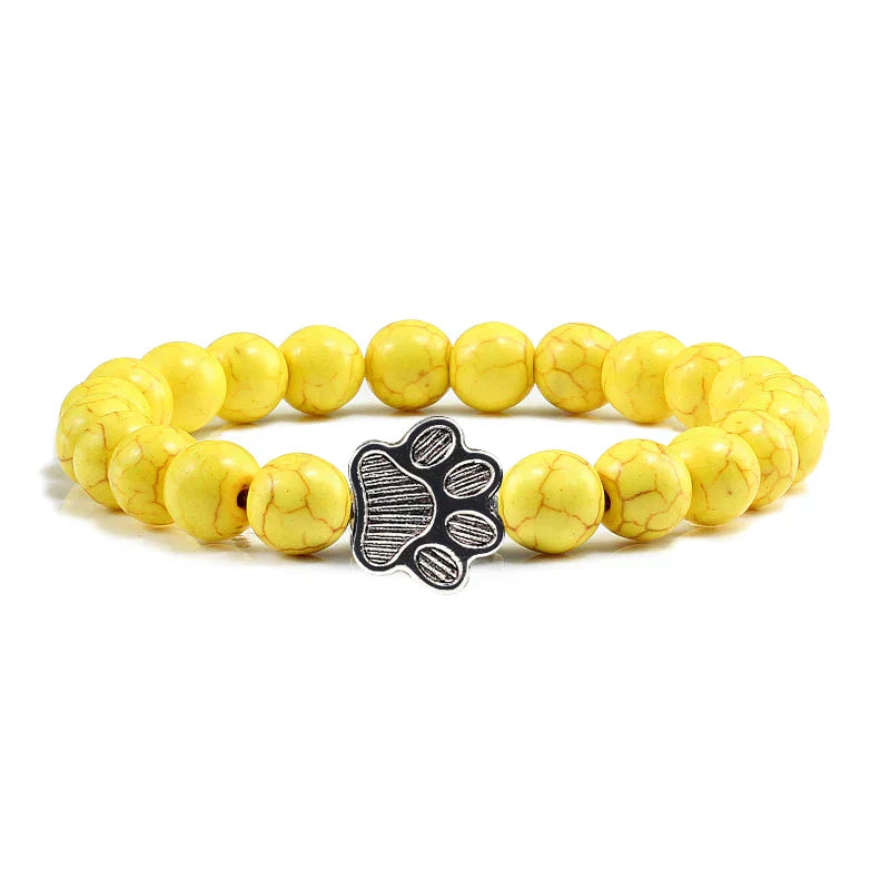 Bracelet with beaded paws