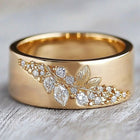 Vintage Emerald Ring Gold Band