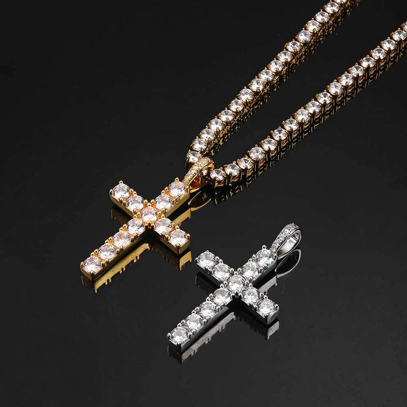 Cross necklace | White Gold