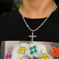 Cross necklace | White Gold