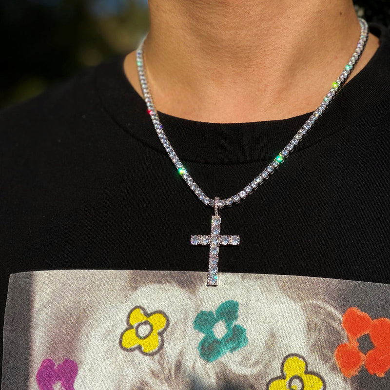 Cross necklace | White Gold