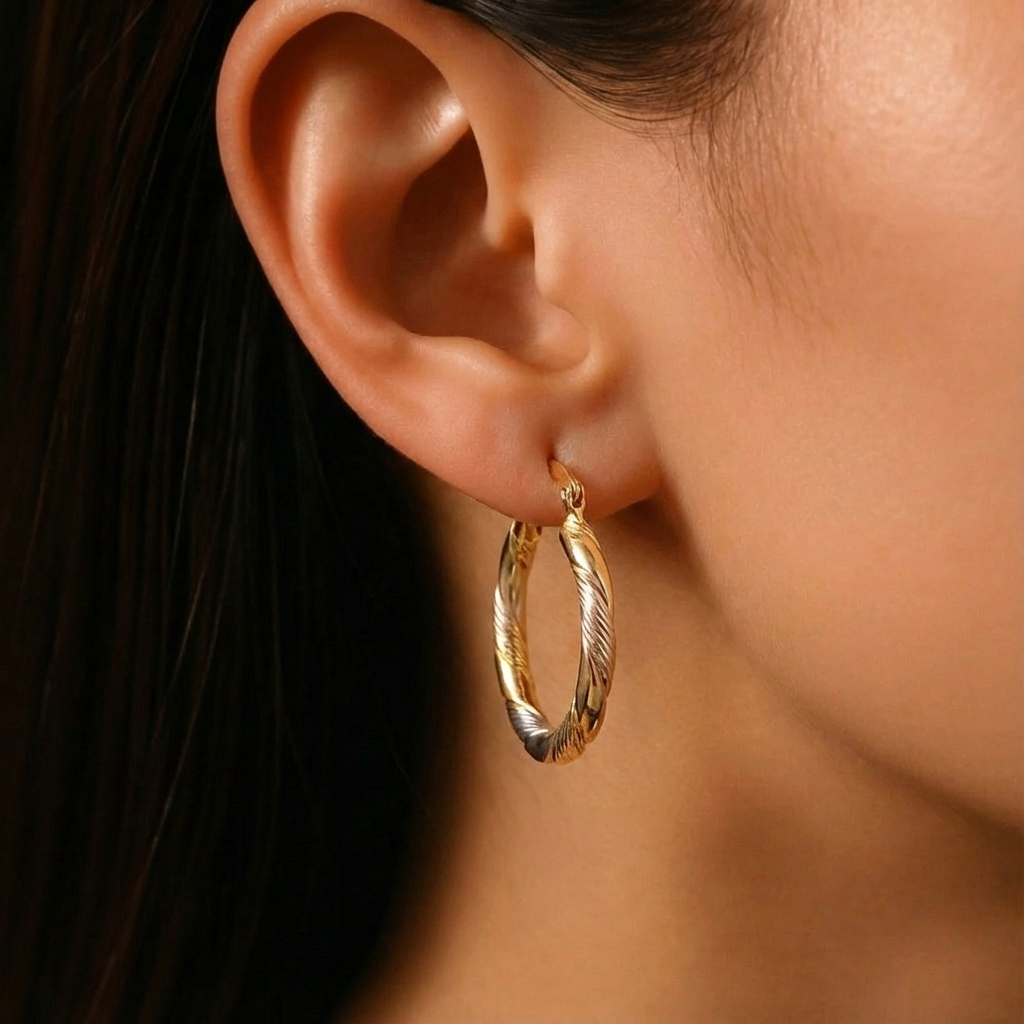 Vintage Round Hoop Earrings