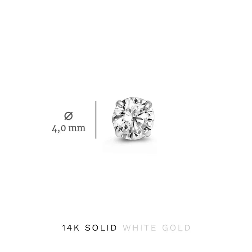 Dara Brillane Stone Earrings Set | White Gold