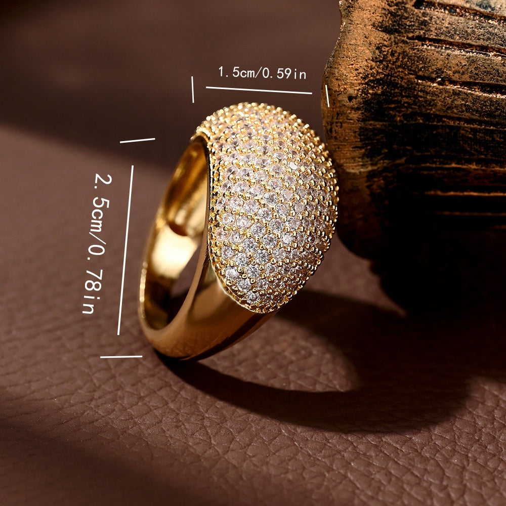 Elegant Cubic Zirconia Dome Ring