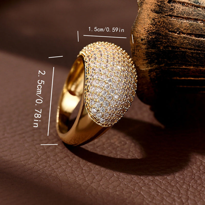 Elegant Cubic Zirconia Dome Ring