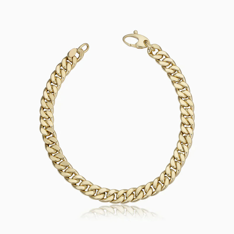 Estate Cuban Bracelet | White Gold