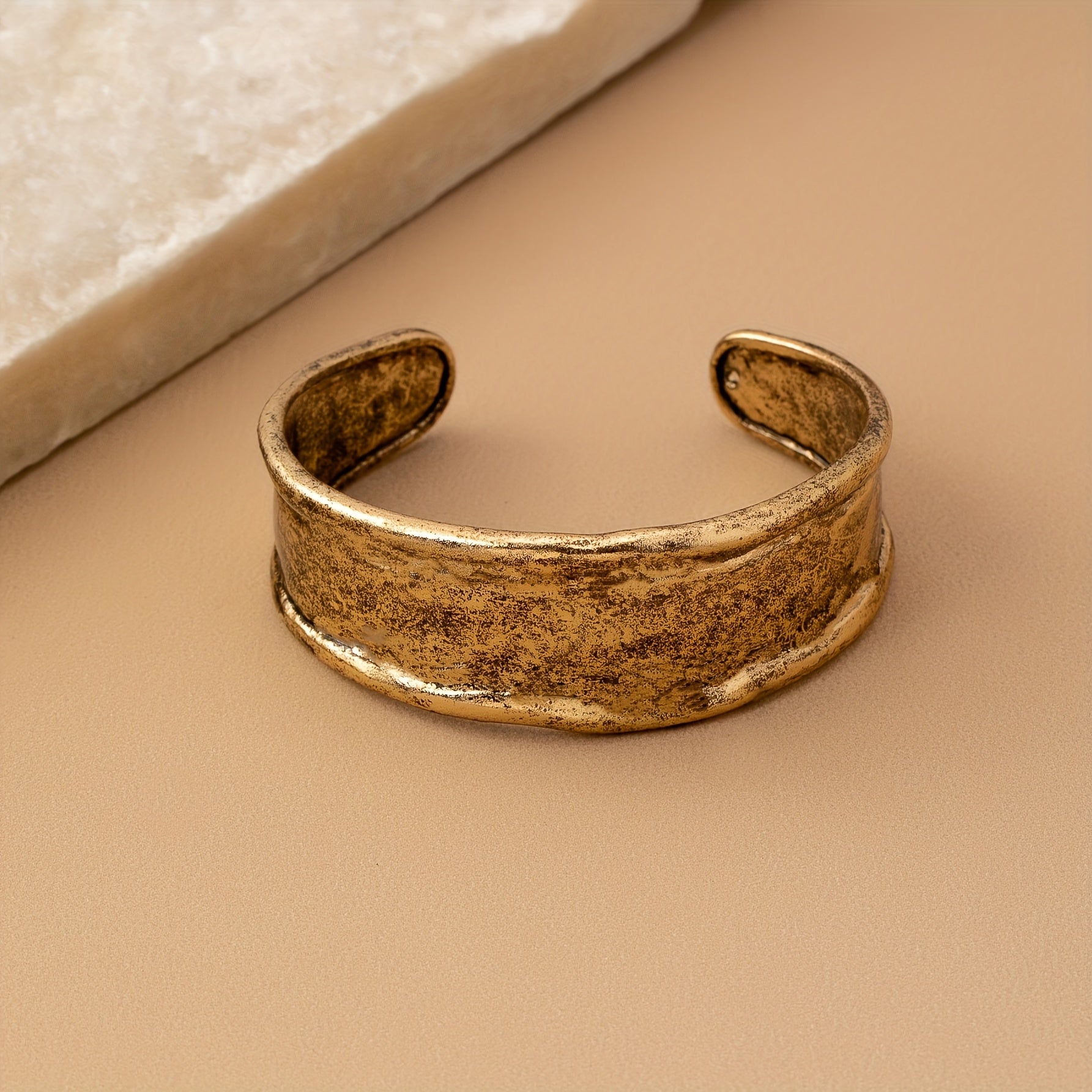 Vintage Style Minimalist Adjustable Zinc Alloy Open Bracelet