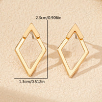 Geometric Gold Plated Cutout Earrings
