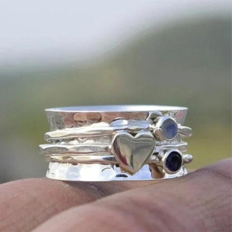 Handcrafted Heart Spinner Ring