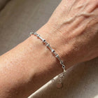 Bracelet bone with pendants in silver