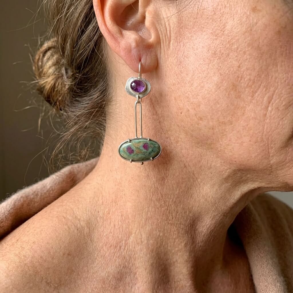 Bohemian Irregular Geometric Enamel Colourful Earrings