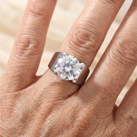 Bohemian Cubic Zirconia Wide Band Ring