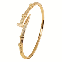 Adjustable Open Spark Gold Bracelet